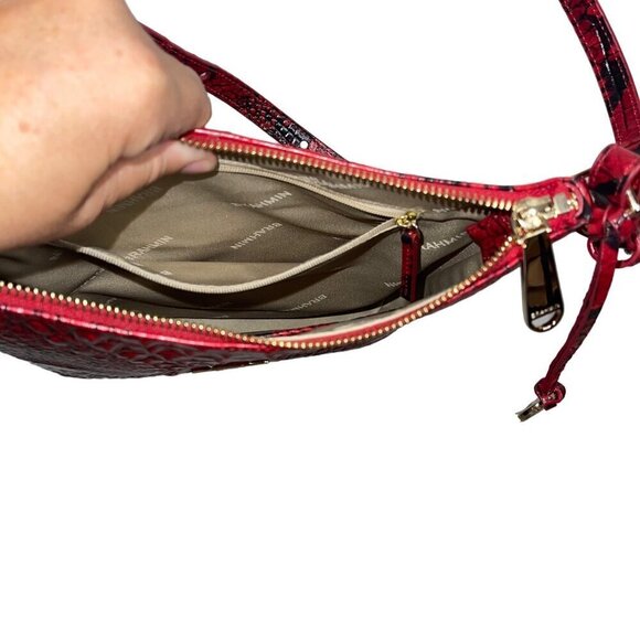 Brahmin Womens Crossbody Bag One Size Lipstick Ombre Melbourne Leather Adjustabl - Picture 6 of 10